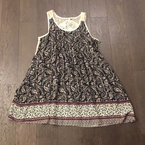 Black patterned summer dress